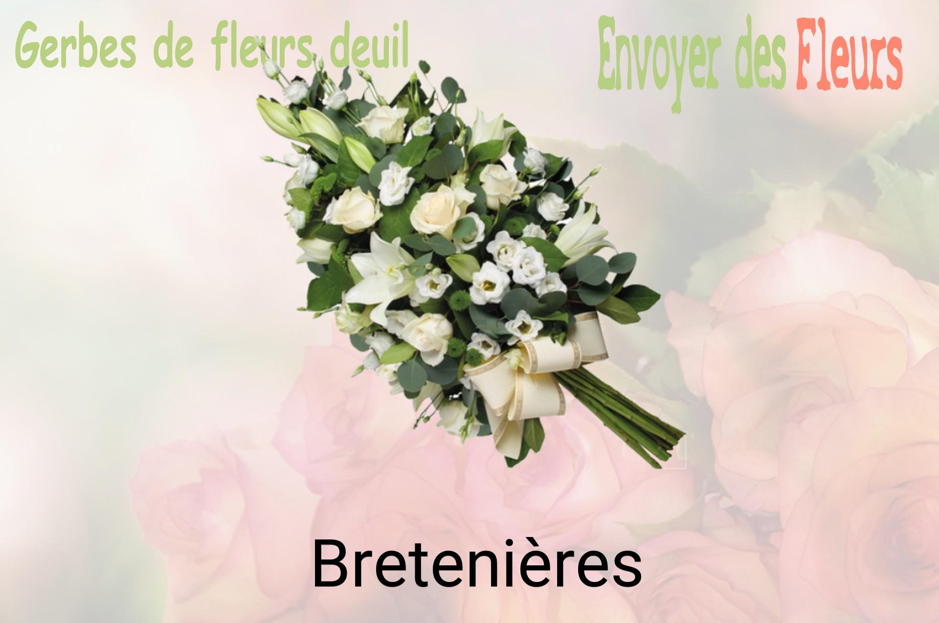 Gerbe de fleurs de deuil livrée à Bretenières